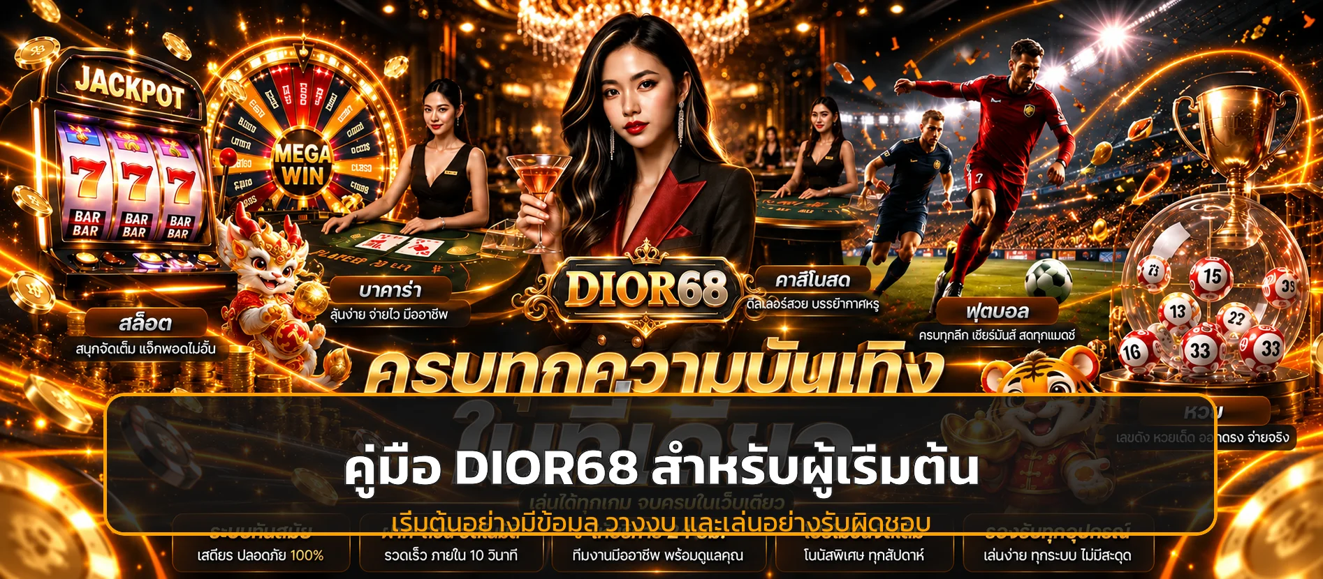 DIOR68 คู่มือมือใหม่ | สมัคร เลือกเกม และวางงบ